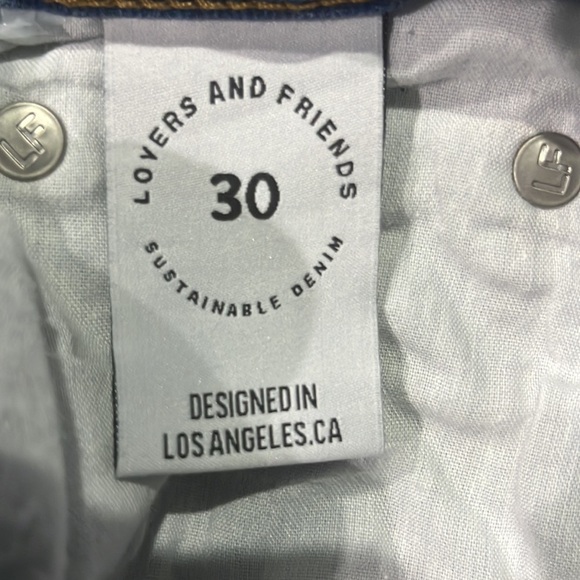 Lovers + Friends Button Fly Reece High Rise Slim Straight Denim Jeans Sz 30 - Picture 9 of 11